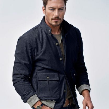Herren Cordjacke Modern Schnitt Casual