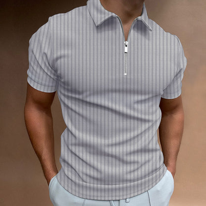 Herren Poloshirt Modern Kurzarm mit Streifen