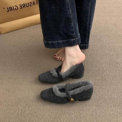 Damen Hausschuhe Flauschig Warm mit Riemen Luxus Qualität