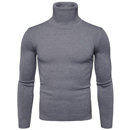 Herren Strickpullover Slim Fit Hochkragen Modern