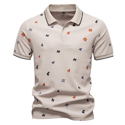 Herren Poloshirt Kurzarm Modernes Allover-Muster