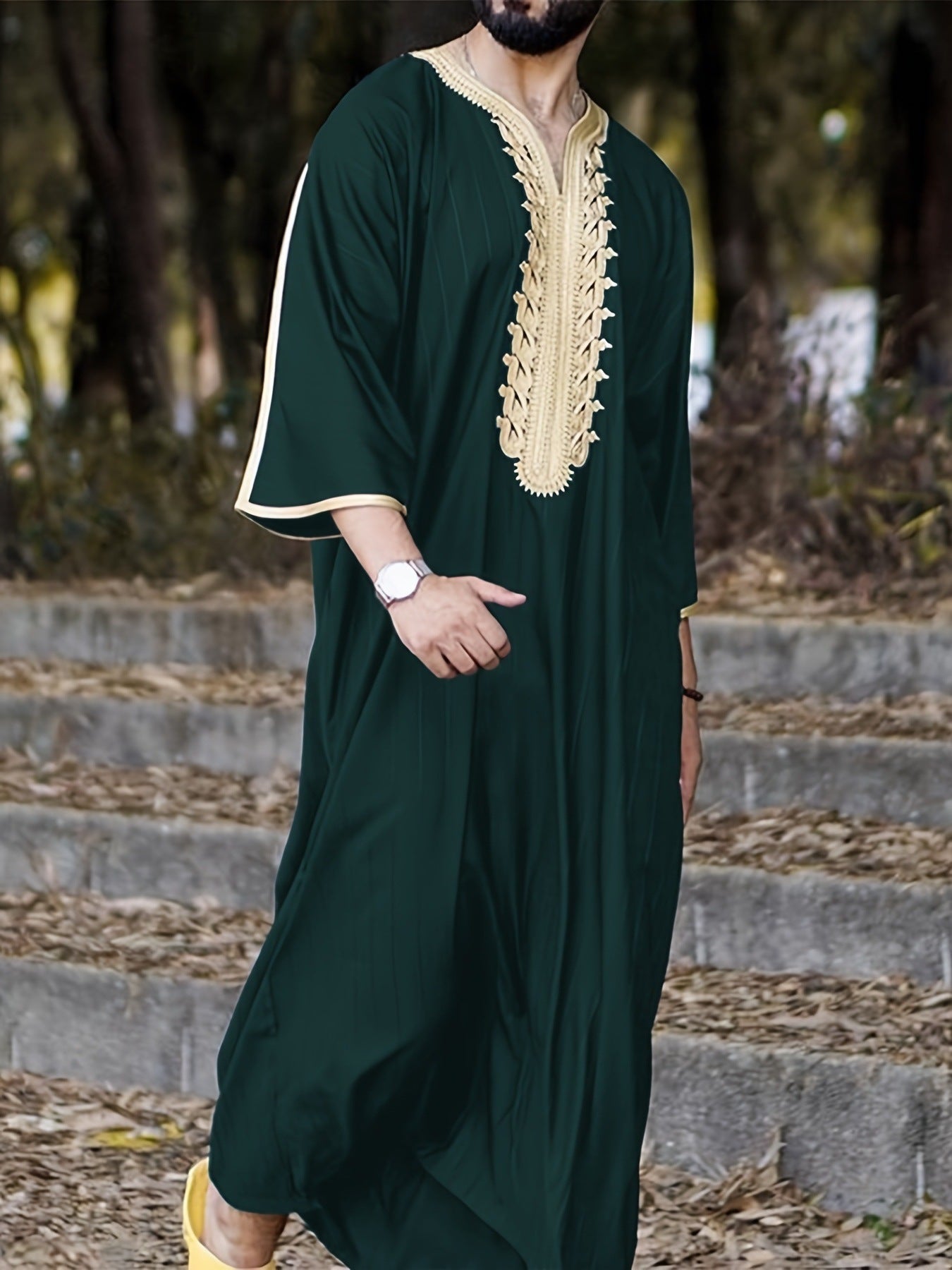 Herren Kaftan Traditionell Stickerei Elegant