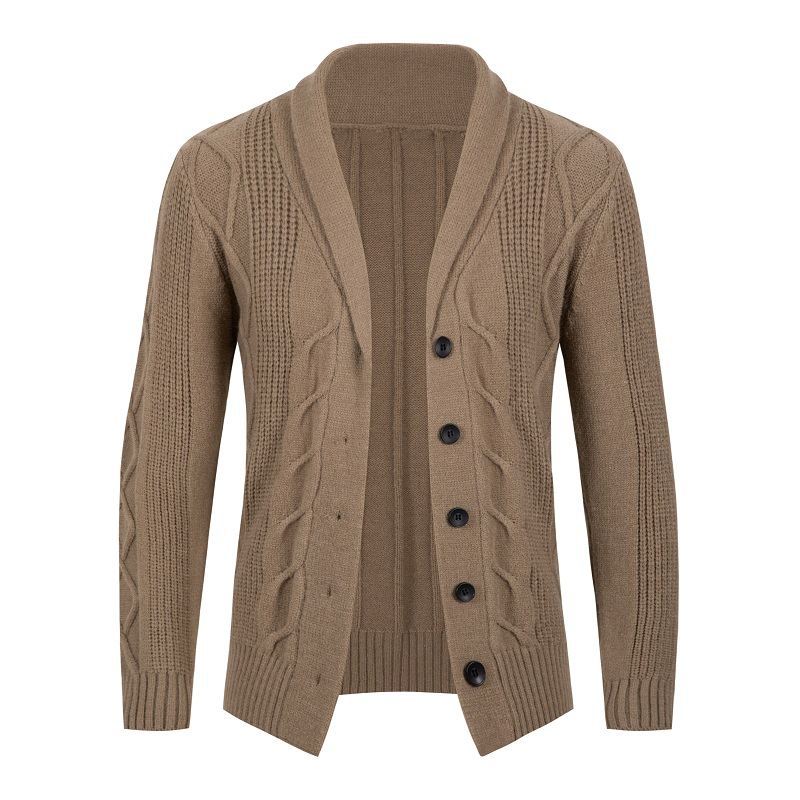 Herren Strickjacke Zopfmuster Gemütlich Modern