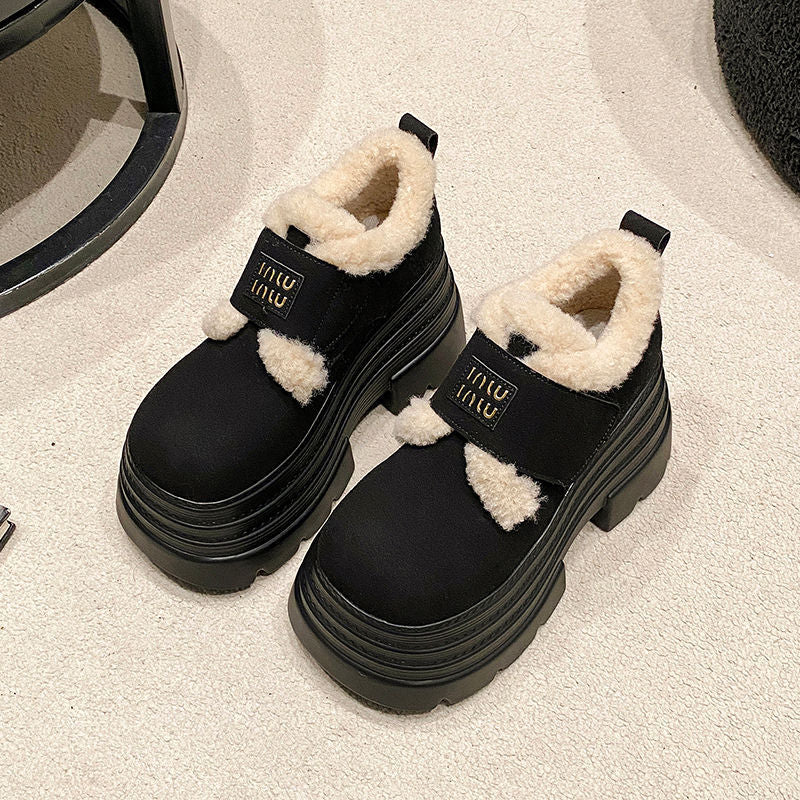Damen Clogs Warmgefüttert Klettverschluss Verstellbar Winter