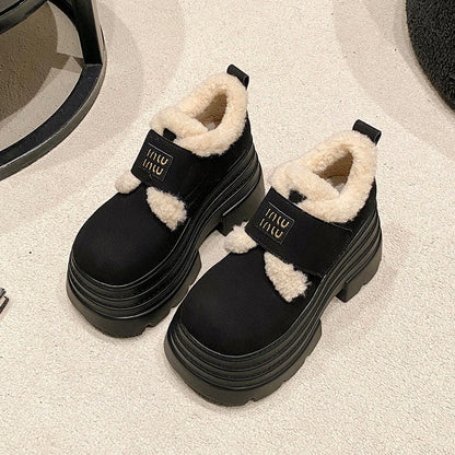 Damen Clogs Warmgefüttert Klettverschluss Verstellbar Winter