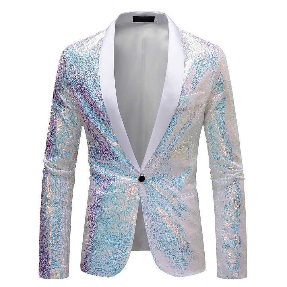 Glitzerndes Herren Sakko Pailletten Anzug Jackett