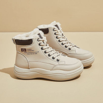 Damen Winterboots High-Top Kuschelig Warme Schneestiefel