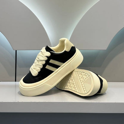 Damen Sneaker Hoher Plateau Weich