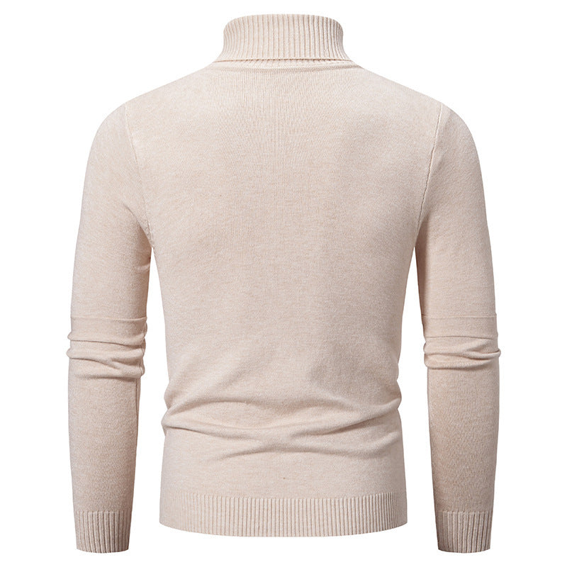 Herren Rollkragenpullover Modern Zopfmuster Elegante Männerpullover