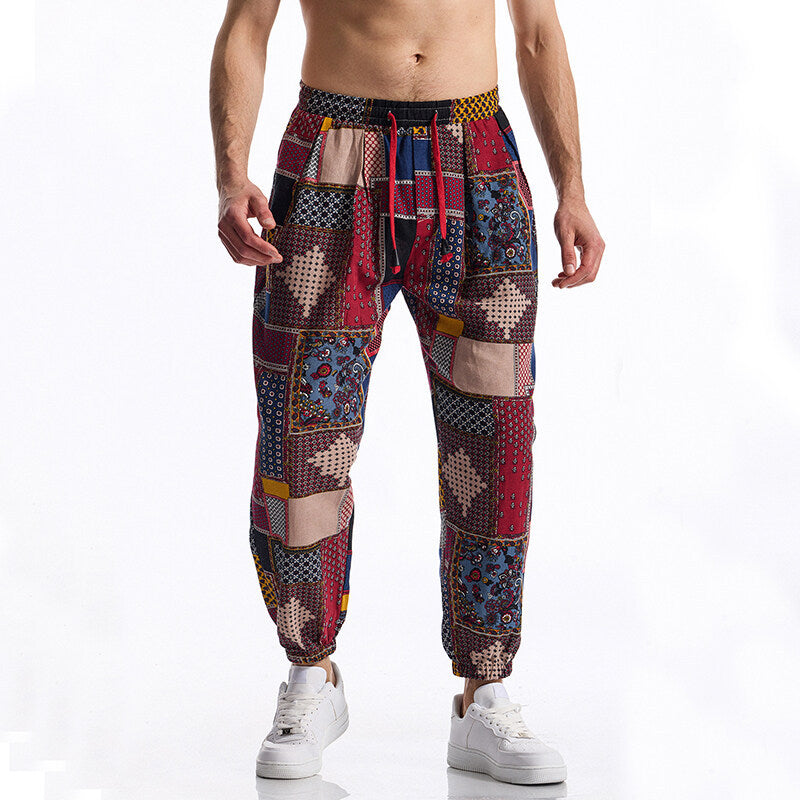 Herren Jogginghose Modern Patchwork Design Sportlich