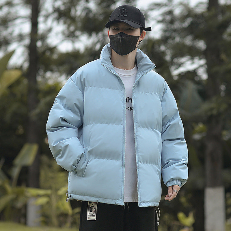 Isolierte Herrenjacke Mit Hochem Kragen Wärme Winterjacke