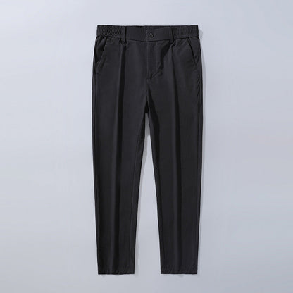 Herren Business-Hose elastisch Bequem Büro-Hose Schwarz