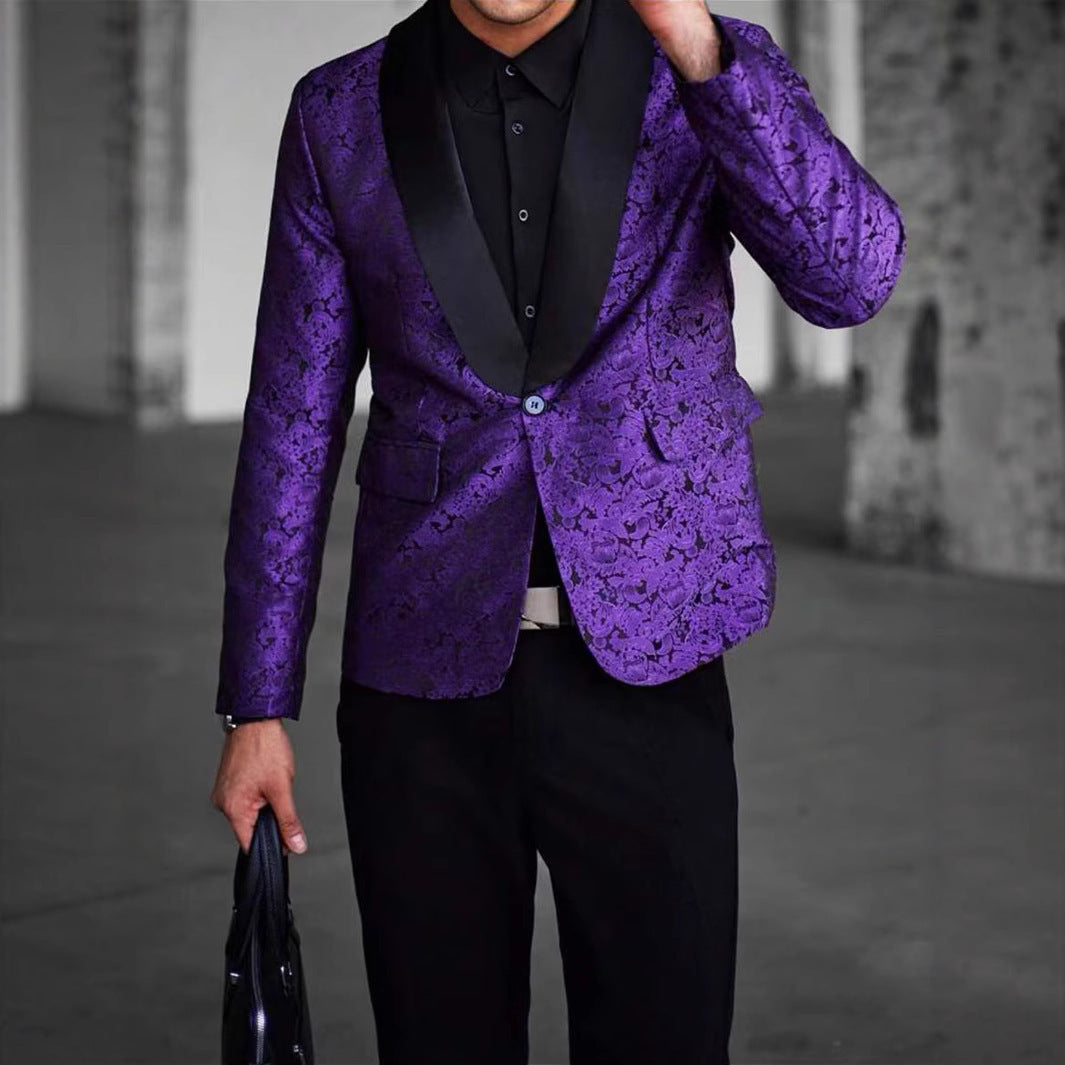 Herren Blazer Pailletten Elegant Schimmernd Modern