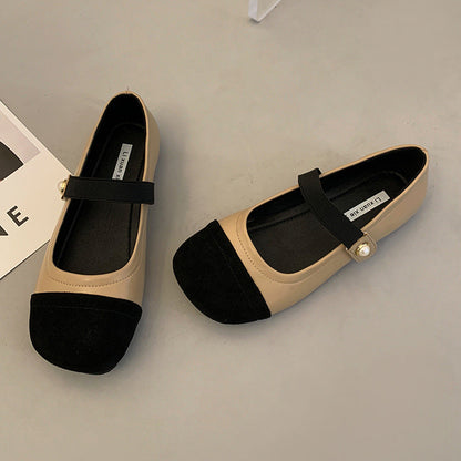 Damen Ballerinas Elegante Perlen Schuhe Modern