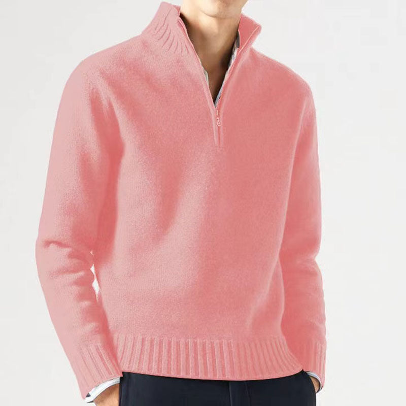 Herren Pullover Modern Hochkragen Reißverschluss