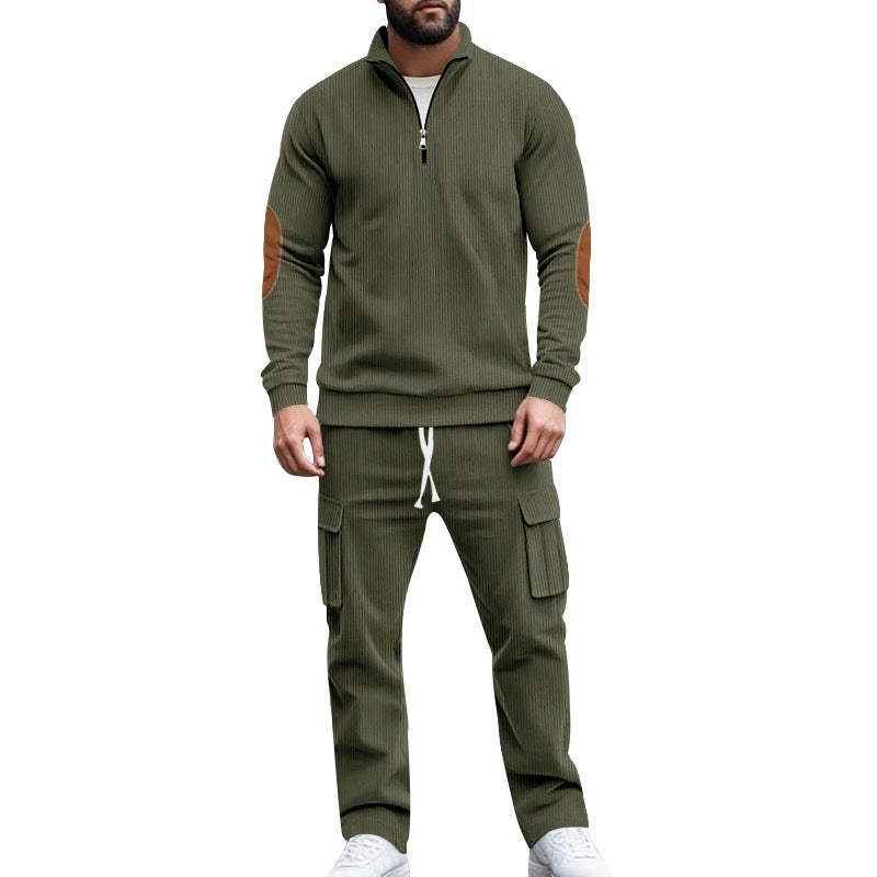 Herren Freizeitset Sportlich mit Reißverschluss und Taschen