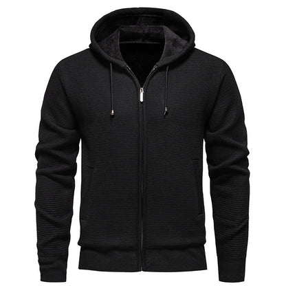 Herren Fleecejacke Sportlich Hochkragen Reißverschluss