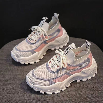 Damen Laufschuhe Atmungsaktiv mit dicken Sohlen
