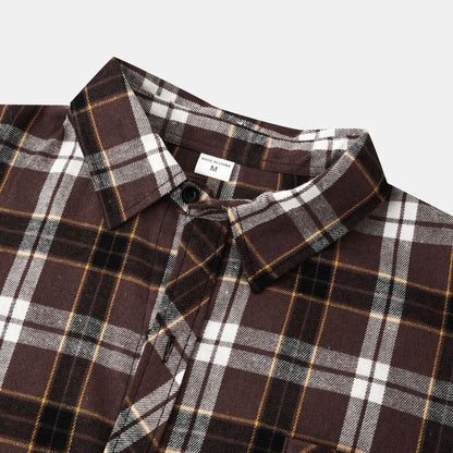 Herren Flanellhemd Karomuster Bequem Modern