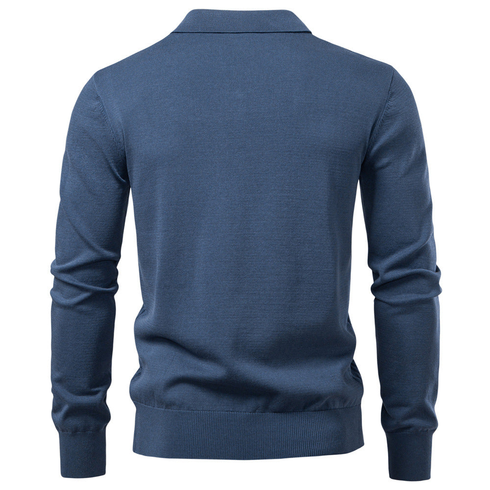 Herren Pullover V-Ausschnitt Struktur Optik Modern