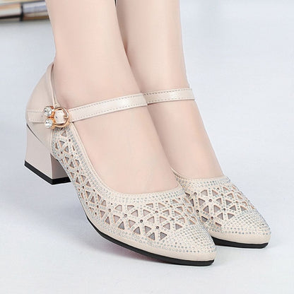 Damen Pumps Hochhackig Elegante Schuhe mit Riemen - BerlinGlamour