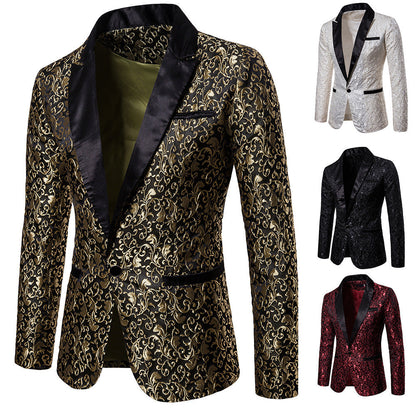 Herren Blazer Elegant Floral Muster Berlin Stil