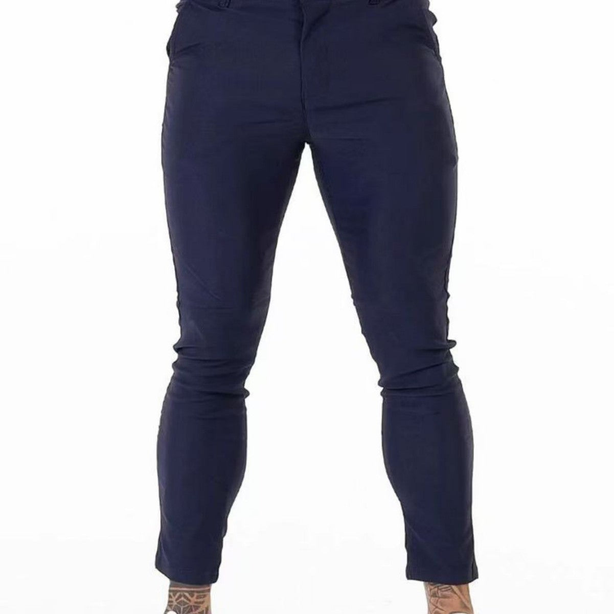 Herren Chinos Slim Fit Elastisch Mit Seitentaschen