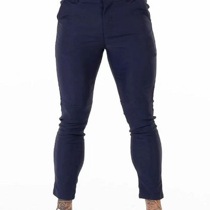 Herren Chinos Slim Fit Elastisch Mit Seitentaschen