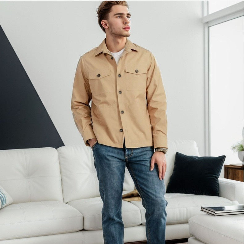 Herren Jacke Leicht Modern Chorejacke Mit Taschen