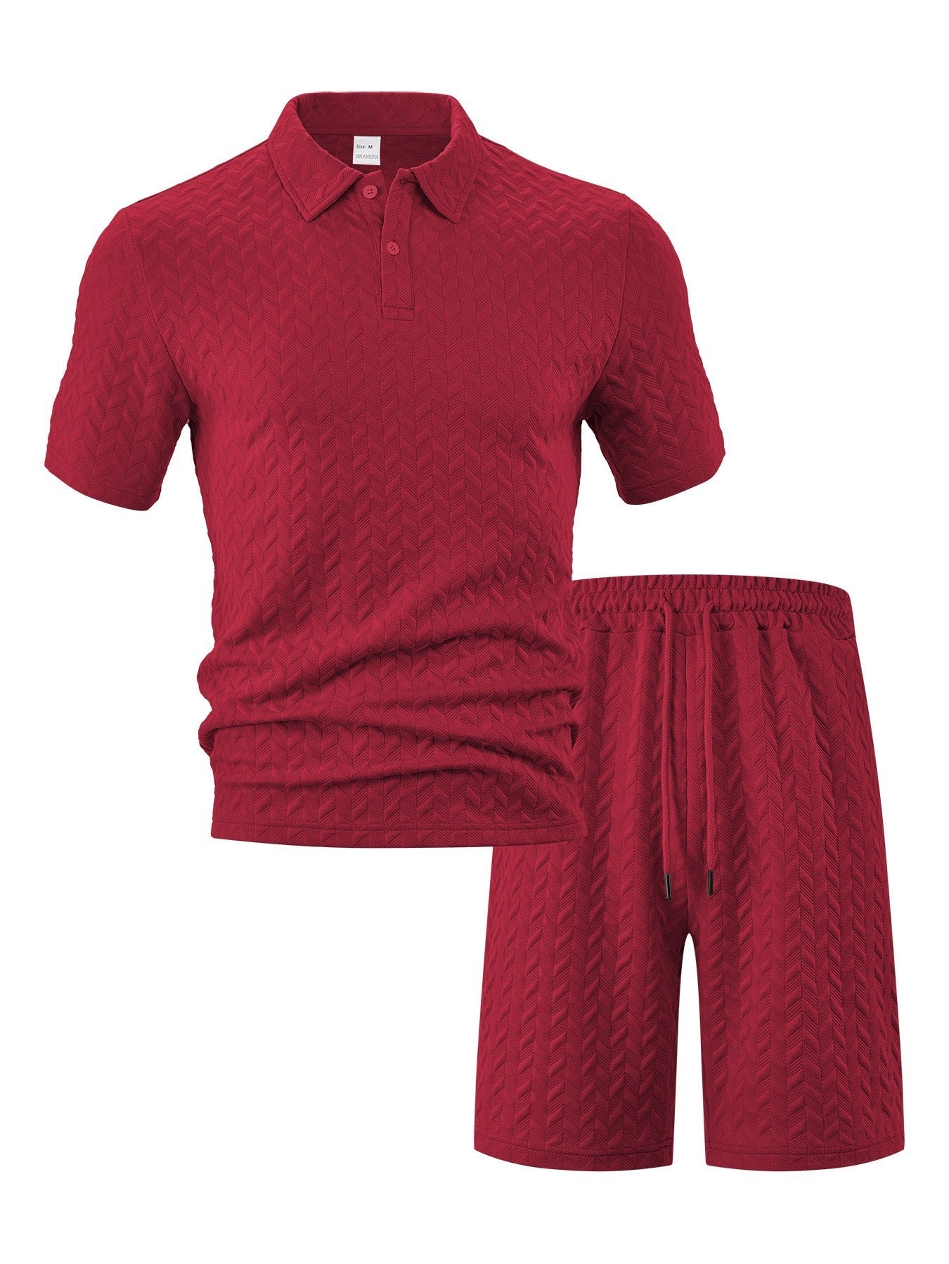 Herren Polo- und Shorts-Set Modern Strukturiert