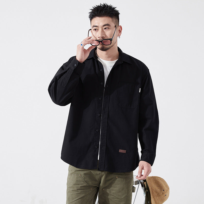 Herren Hemd Lässig Utility Style Modern