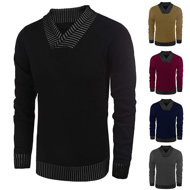 Herren Strickpullover Eleganter Schalkragen Modern - BerlinGlamour