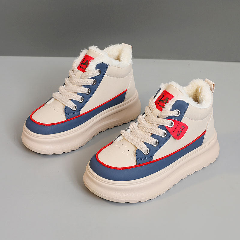 Damen Sneaker Warm Bequem Flauschig Innenfutter
