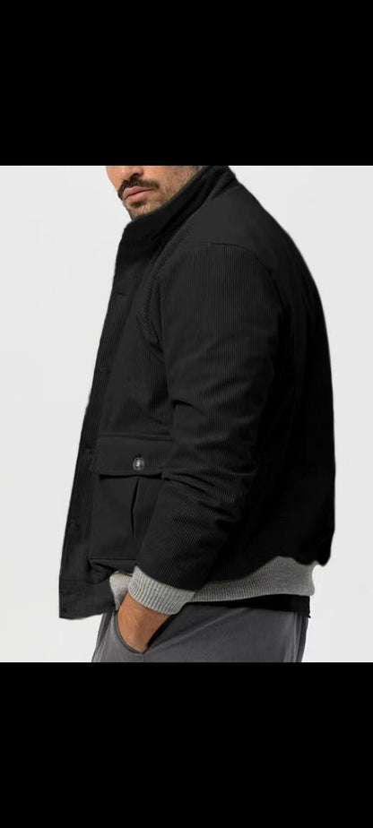 Herren Cordjacke Bequem Lässig Mit Taschen
