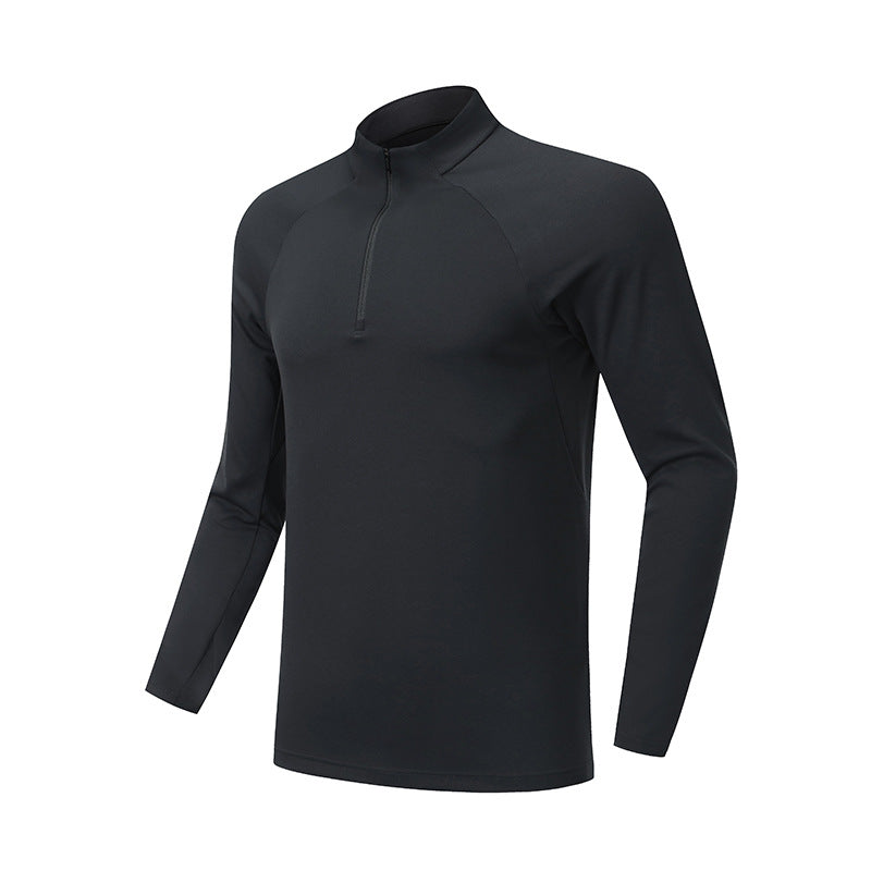 Herren Langarmshirt Funktionshemd mit Reißverschluss Sportlich