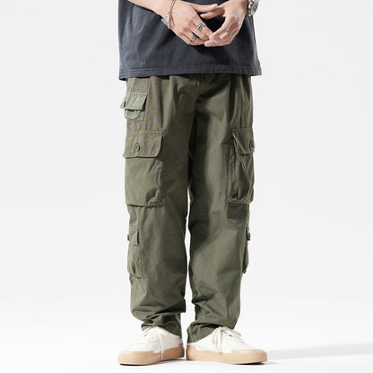 Herren Cargo-Hose Vieltaschen Elastischer Bund
