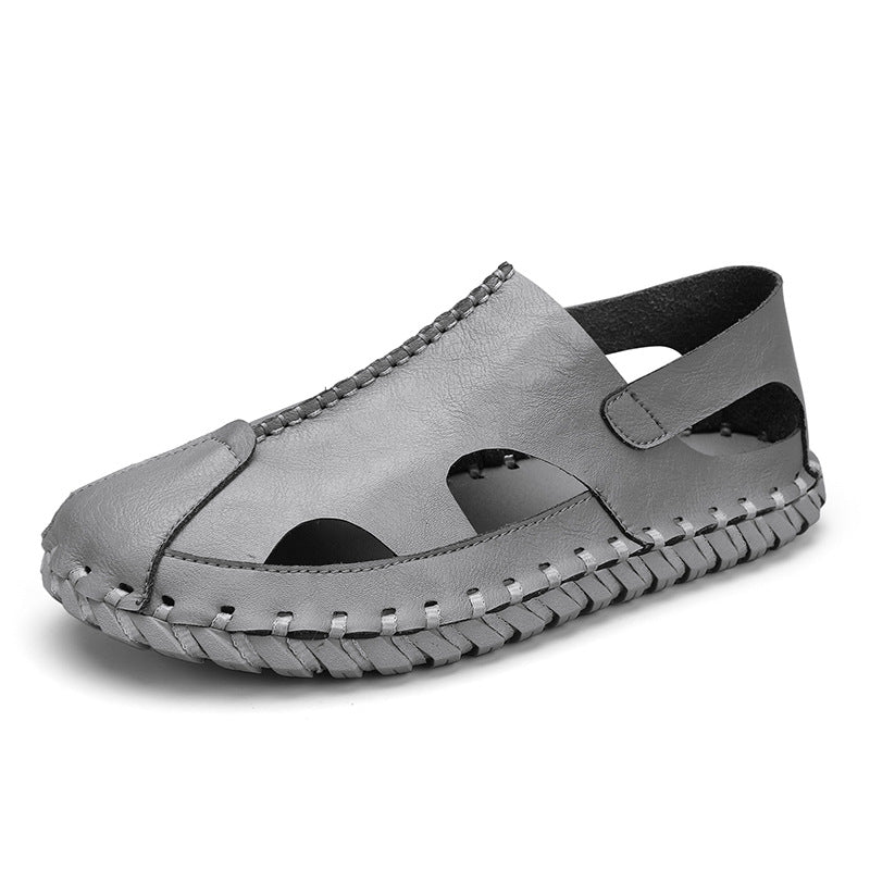 Damen Sandalen Leder Bequem Atmungsaktiv Sommer