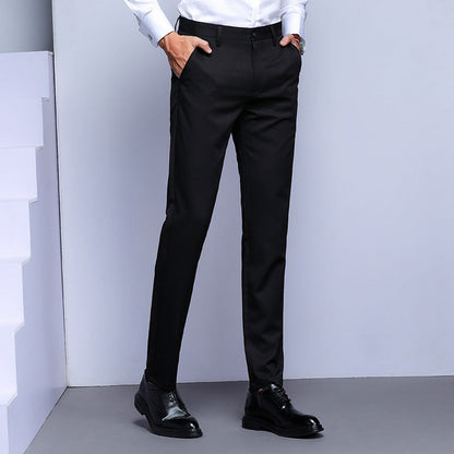 Herren Anzughose Elegante Bequem Slimfit Schwarz