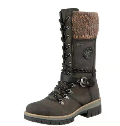 Damen Winterstiefel Schnürstiefel Kuschelig Warm