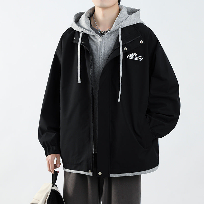 Herren Übergangsjacke Hoodie mit Taschen Wasserabweisend