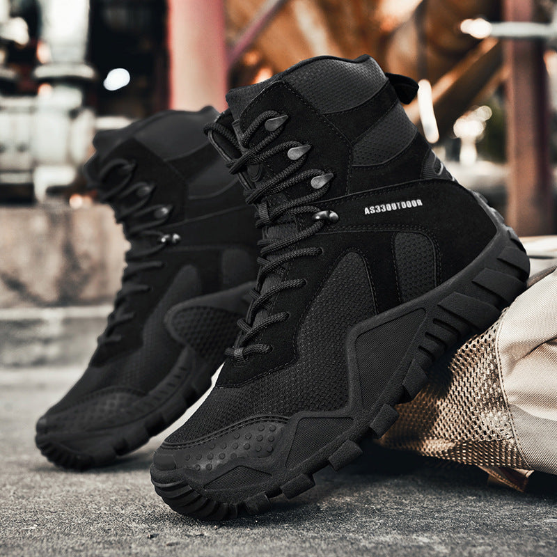 Herren Camo Stiefel Militärstil Outdoor - BerlinGlamour