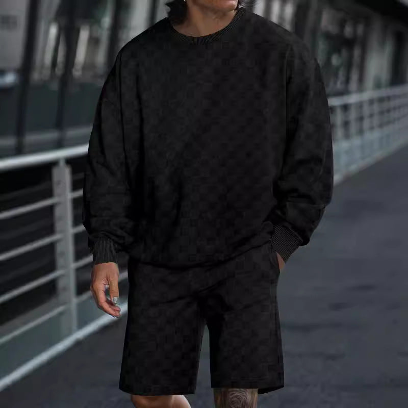 Herren Freizeitanzug Modernes Check-Design Casual