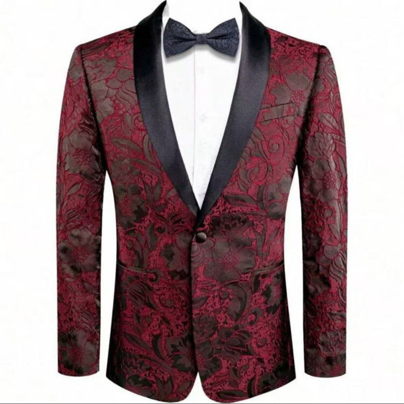 Herren Smoking Blazer Modern Festlich Schwarz