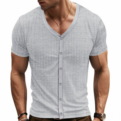 Herren Cardigan Hemd Kurzarm Modern Berlin Style
