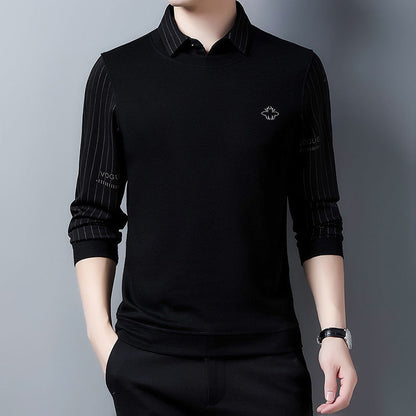 Herren Sweatshirt Elegantes Design Hemdkragen Modern