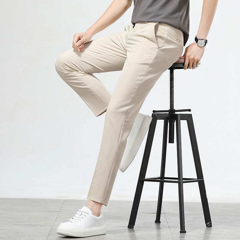 Herren Chinohose Slim Fit Elastisch Bequem