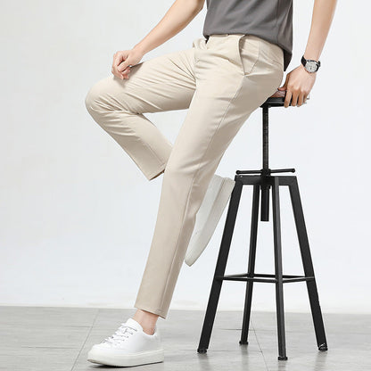 Herren Chinohose Slim Fit Elastisch Bequem