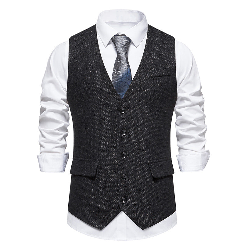 Herren Anzugweste Modern Slim Fit mit Taschen Elegant