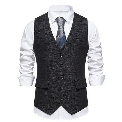 Herren Anzugweste Modern Slim Fit mit Taschen Elegant