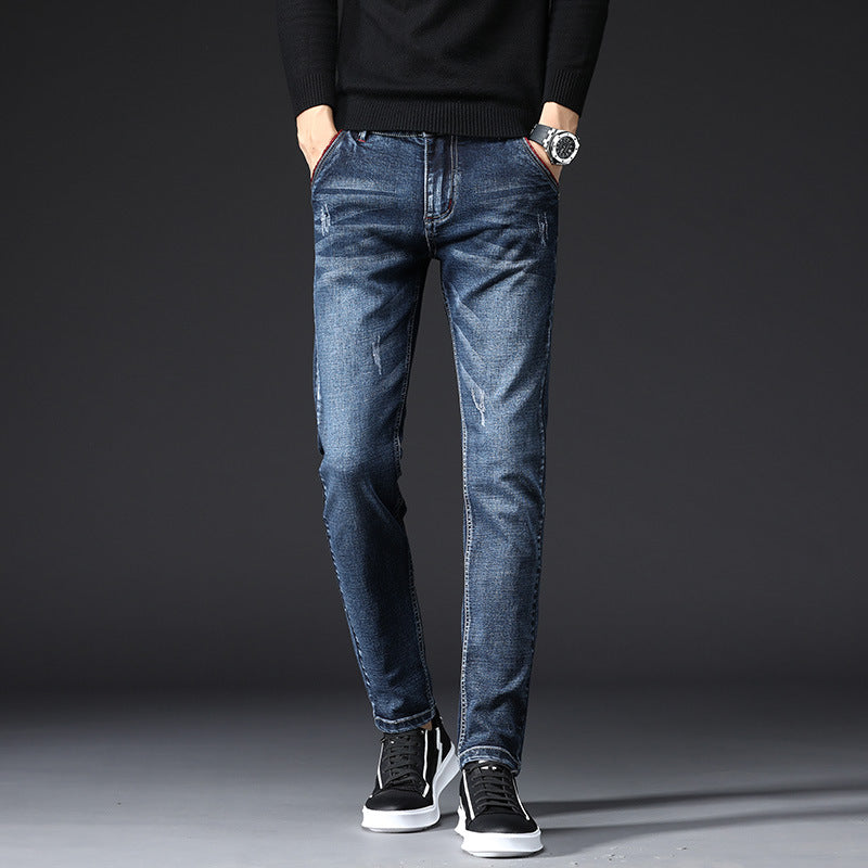 Herren Jeans Slim Fit Destroyed Effekt Darkwash - BerlinGlamour